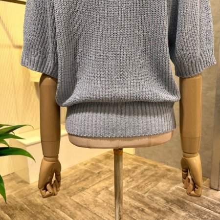 라운드 나그랑 반팔 니트