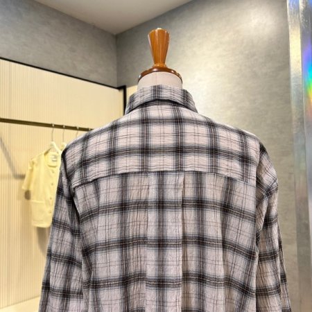 언발 나그랑 체크 카라 셔츠
