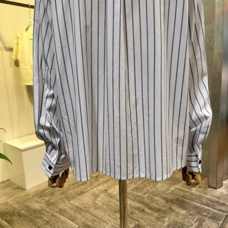 스트라이프 박시 카라 셔츠