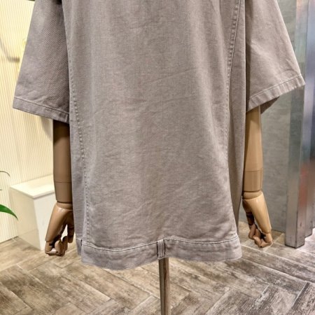 배색 카라 박시 면 자켓