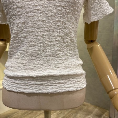 엠보심 셔링 반팔 티셔츠