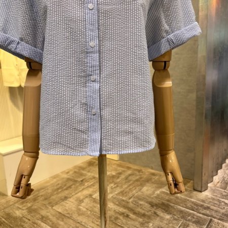 스트라이프 지지미 셔츠