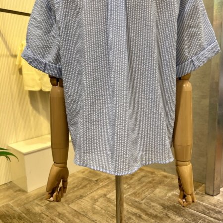 스트라이프 지지미 셔츠