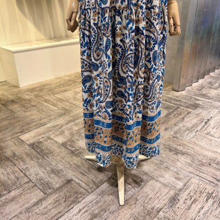 밴딩 프린트 레이스 원피스