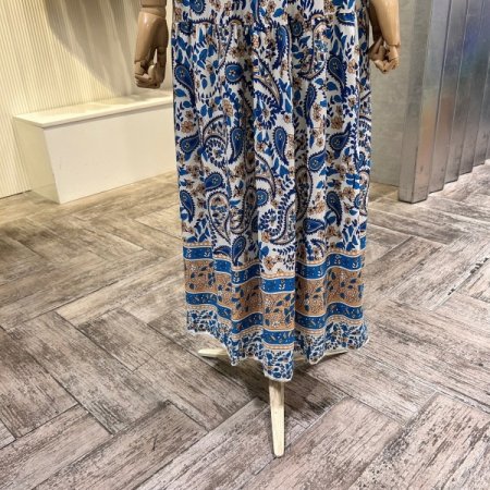 밴딩 프린트 레이스 원피스