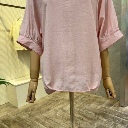 사이드 셔링 스트랩 블라우스