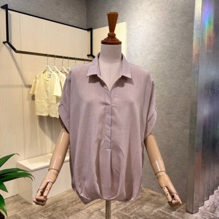 나그랑 플리츠 언발 블라우스