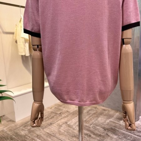 심플 배색 라인 셋업 니트