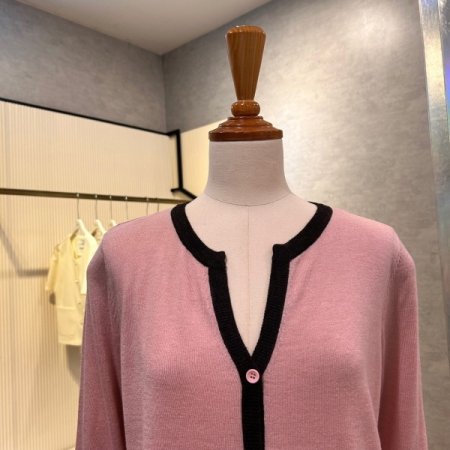 배색 심플 셋업 가디건