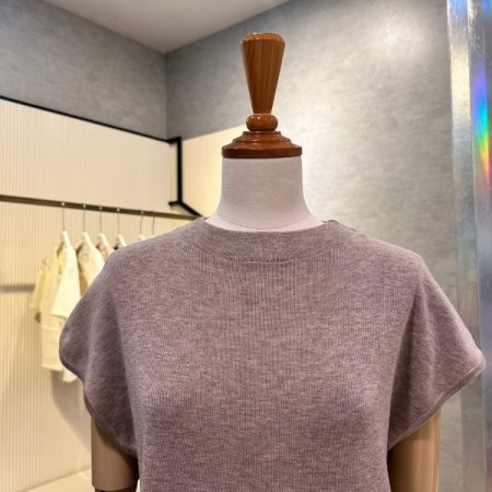 베이직 캡소매 니트