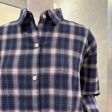 체크 나그랑 카라 셔츠