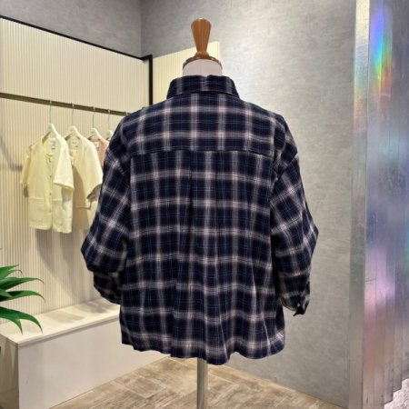 체크 나그랑 카라 셔츠