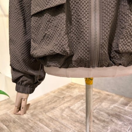 스트링 하이넥 집업 점퍼