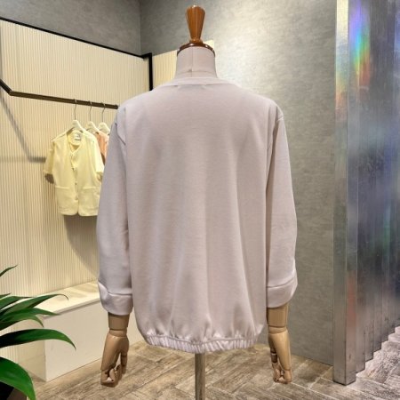 레터링 밴딩 셔링 소매 티셔츠