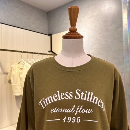 플리츠 소매 밴딩 티셔츠