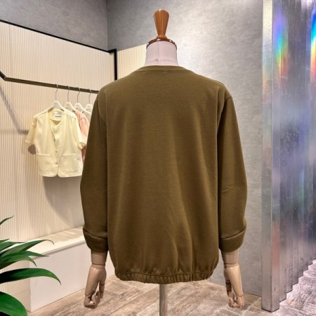 플리츠 소매 밴딩 티셔츠