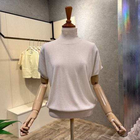 나그랑 단추 하이넥 니트