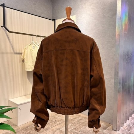 인조가죽 카라 점퍼