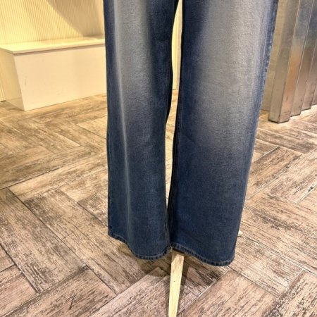 워싱 와이드 데님 팬츠