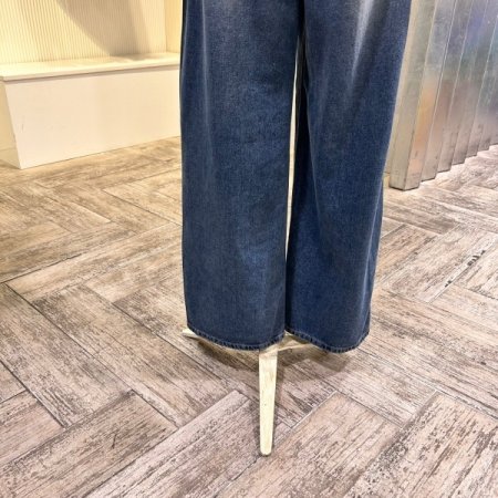 워싱 와이드 데님 팬츠