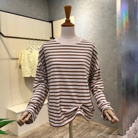 스트라이프 박시 티셔츠