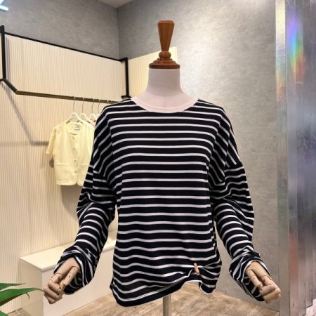 스트라이프 박시 티셔츠