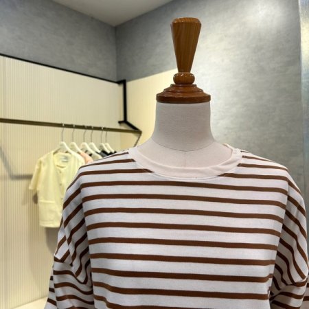 스트라이프 박시 티셔츠