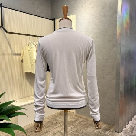 라운드 이중 배색 티셔츠