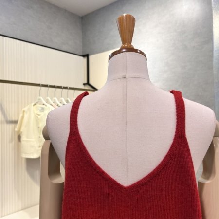 크롭 민소매 니트 베스트