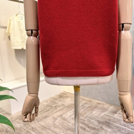 크롭 민소매 니트 베스트