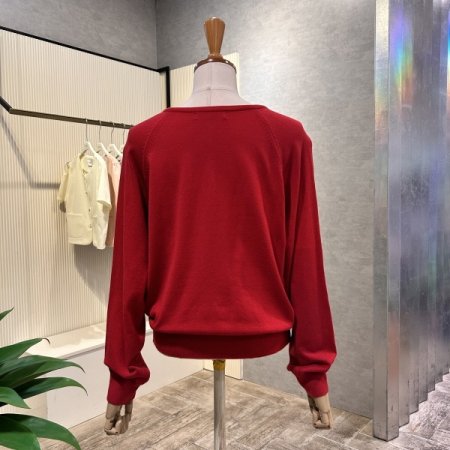 베이직 컬러 V넥 니트