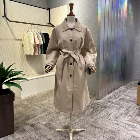 벨티드 박시 트렌치 코트