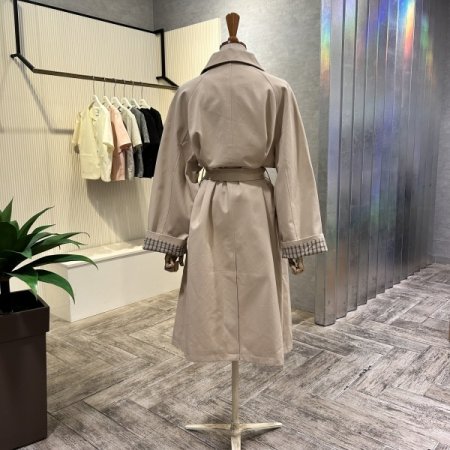 벨티드 박시 트렌치 코트