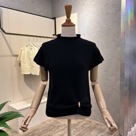 모혼방 심플 캡소매 니트