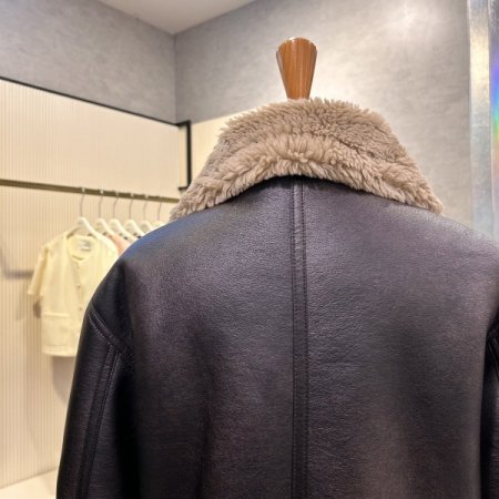 집업 카라 페이크 무스탕 자켓