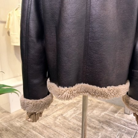 집업 카라 페이크 무스탕 자켓