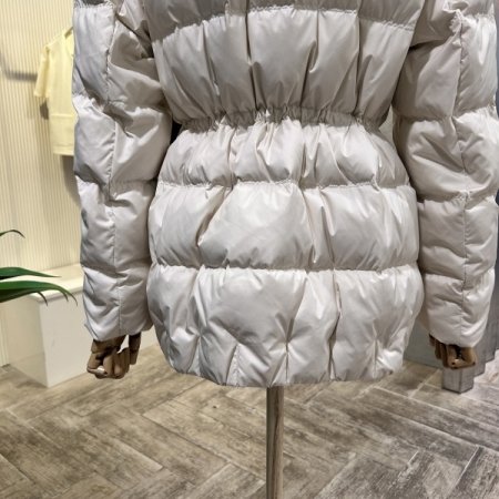 후드 스트링 구스 다운 패딩