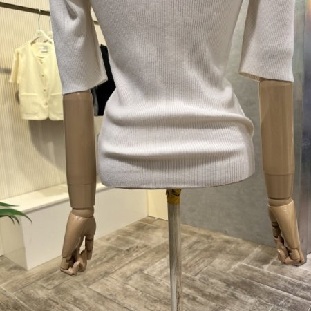 셔링 골지 라운드 니트