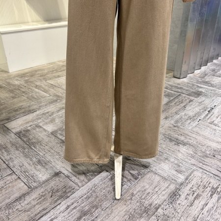 베이직 통 일자 면 팬츠