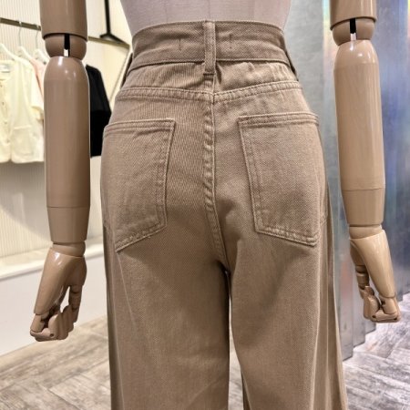 베이직 통 일자 면 팬츠