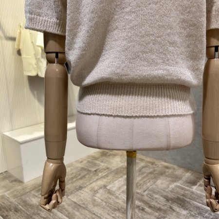 크롭 라운드 단추 가디건