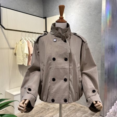 더블 밴딩 트렌치 코트