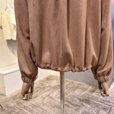 하이넥 스트랩 페이크 세무 점퍼