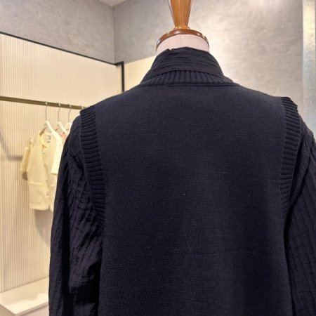 카라 셔츠 라운드 니트 베스트 셋트