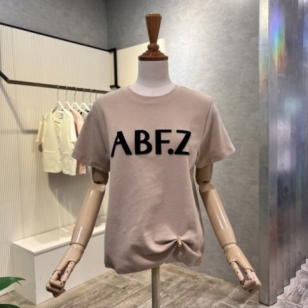 레터링 기모 반팔 티셔츠