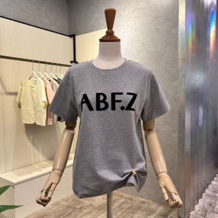 레터링 기모 반팔 티셔츠