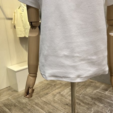 레터링 기모 반팔 티셔츠