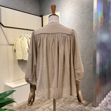 나그랑 셔링 칠부 블라우스