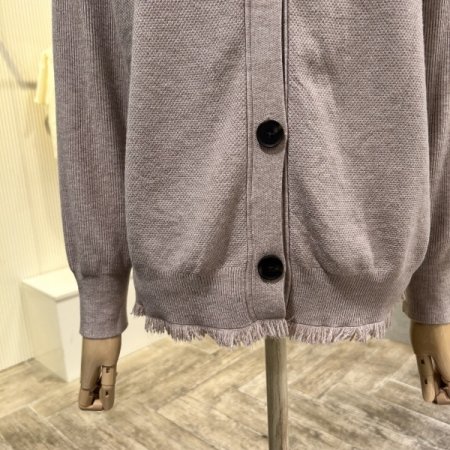 빈티지 V넥 단추 가디건