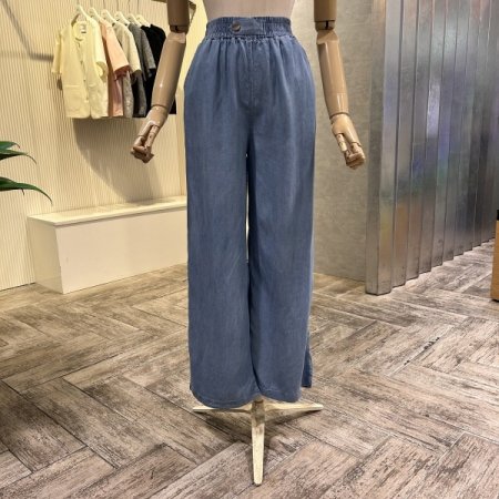 밴딩 헤지 와이드 팬츠